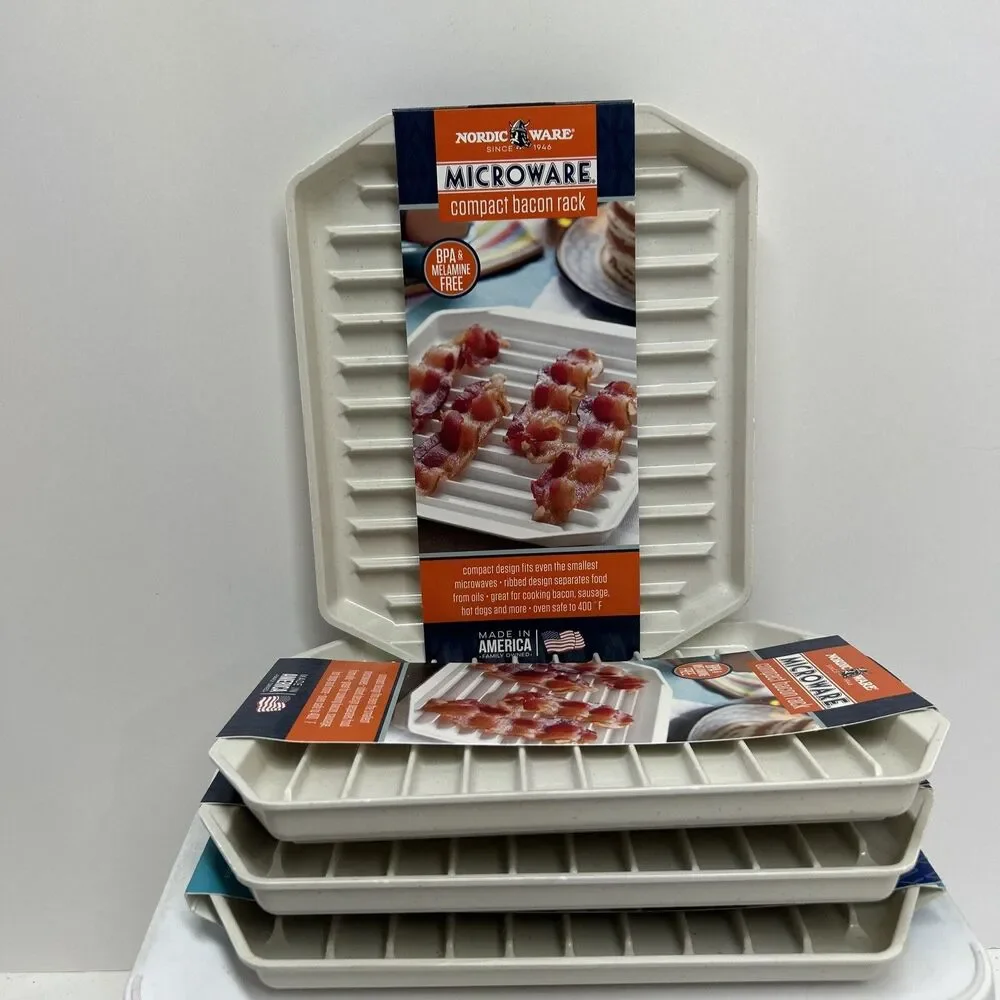 Nordic Ware 8‎ in.   W X 9-3/4 in.   L Bacon Rack White Bundle Of 4